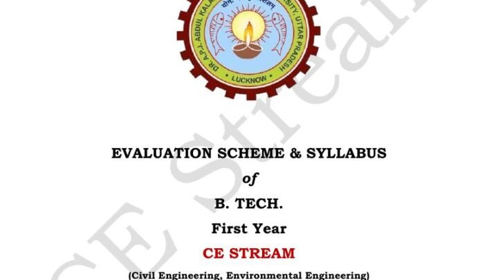 Cover page of AKTU CE Stream Syllabus 2026-27 PDF Download (B.Tech 1st Year)