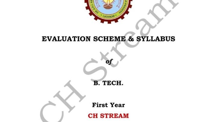 Cover page of AKTU CH Stream Syllabus 2026-27 PDF Download (B.Tech 1st Year)