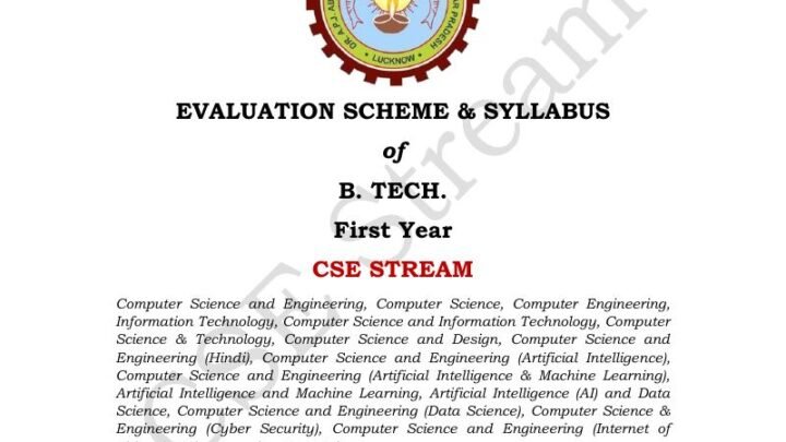 Cover page of AKTU CSE Stream Syllabus 2026-27 PDF Download (B.Tech 1st Year)