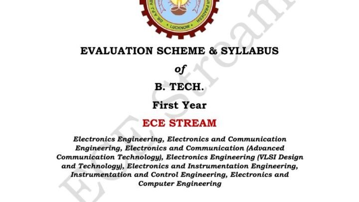 Cover page of AKTU ECE Stream Syllabus 2026-27 PDF Download (B.Tech 1st Year)