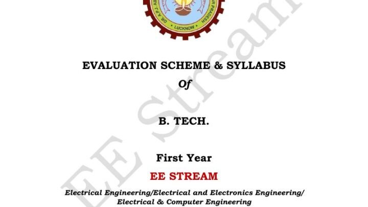 Cover page of AKTU EE Stream Syllabus 2026-27 PDF Download (B.Tech 1st Year)